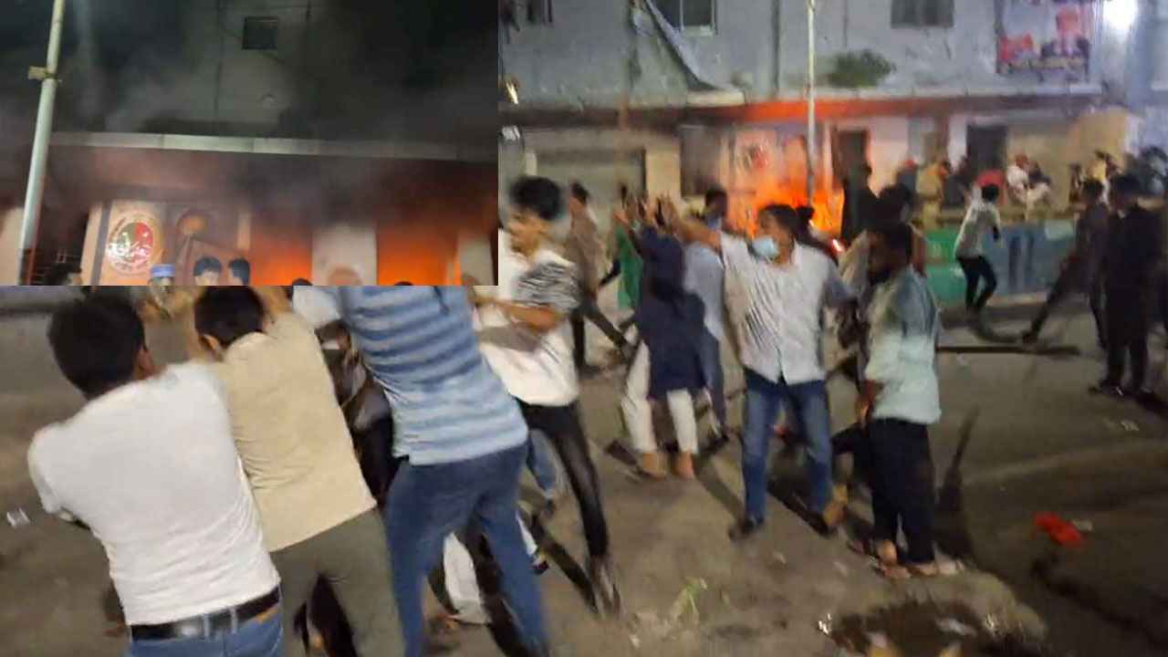 জাতীয় পার্টির কেন্দ্রীয় কার্যালয়ে আগুন